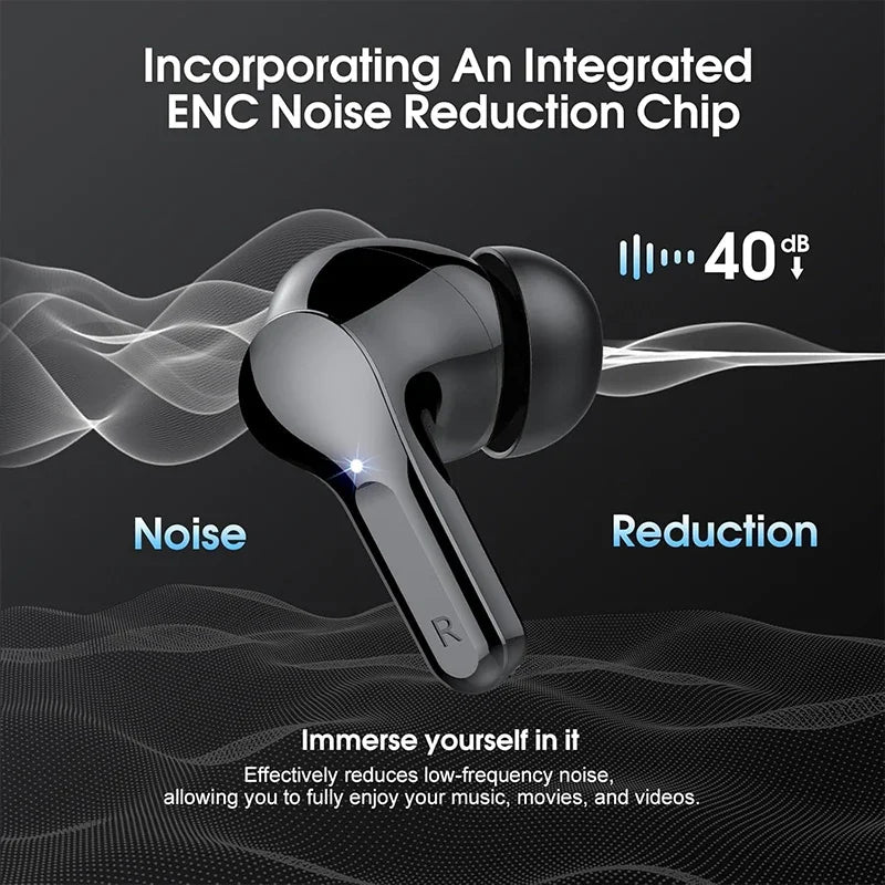 UYUXIO Bone Conduction Bluetooth Headphones Active Noise Cancelling Wireless Waterproof Headset 60H Battery with Mic