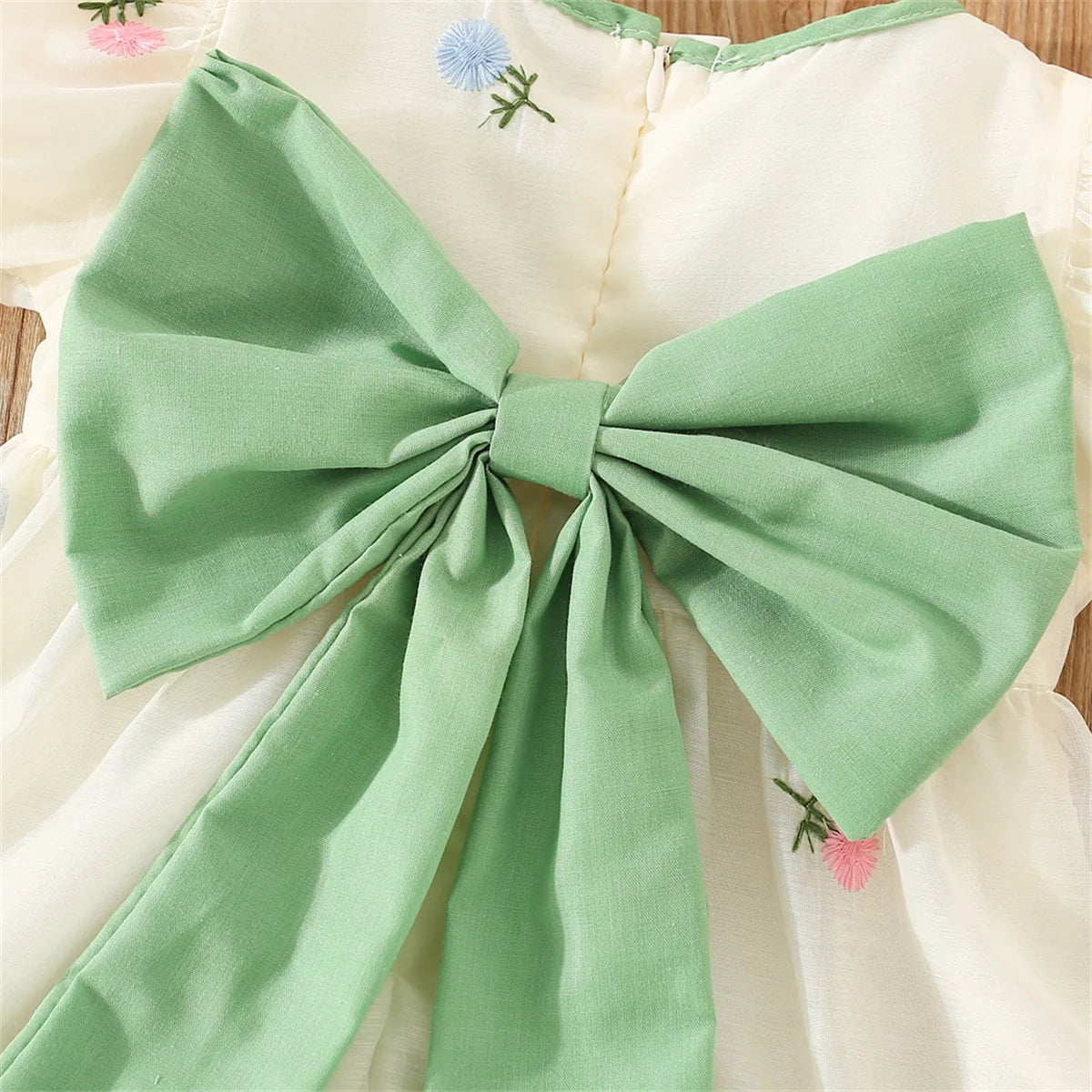 Baby Girl Flower Embroidered Chiffon Dress