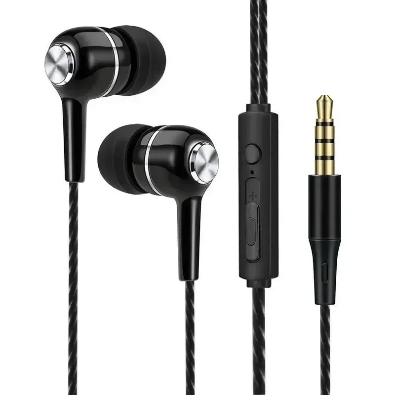 Wired Bluetooth In-Ear Earphones with Mic Volume Control Dynamic Sound Headphones for Music & Calls