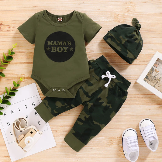 Baby Boy 3PCS Summer Outfit Set (0–18M)