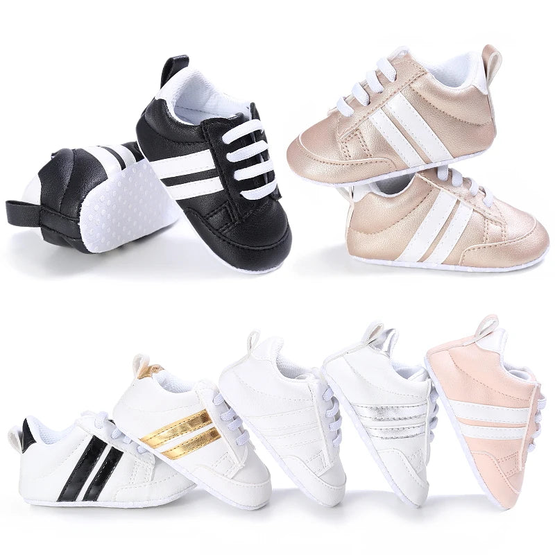 Baby First Walker Soft Crib Shoes (0–24M)