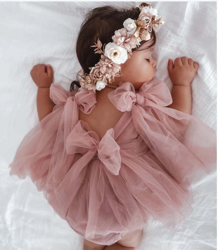 Baby Girl Baptism Party Jumpsuit