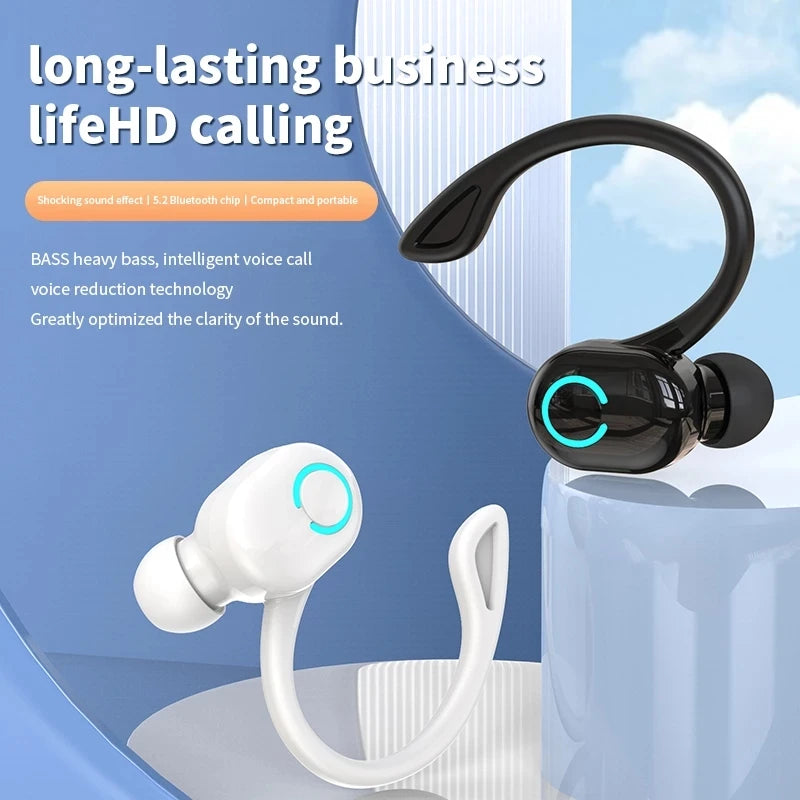 Arvin Bluetooth 5.0 Ear Hook Headphones Waterproof Active Noise Cancelling Wireless Sports Headset with Mic