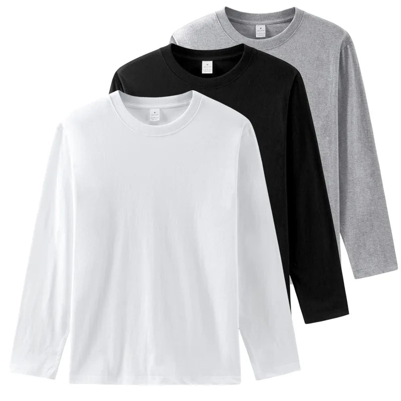 Men’s 100% Cotton Long Sleeve T-Shirt