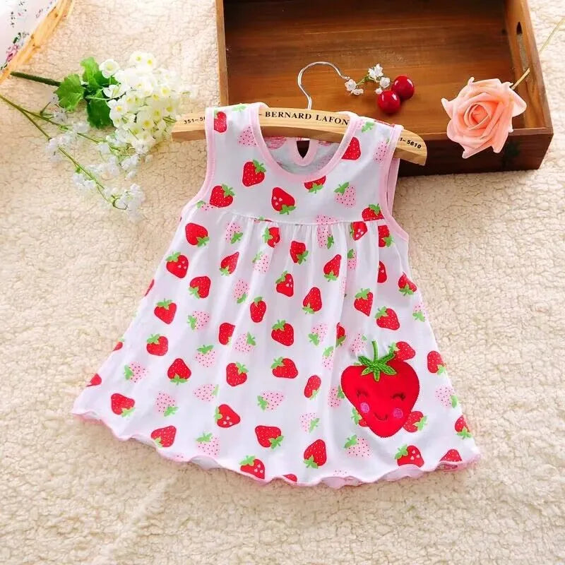 Girls Cotton Summer Dress with Embroidery
