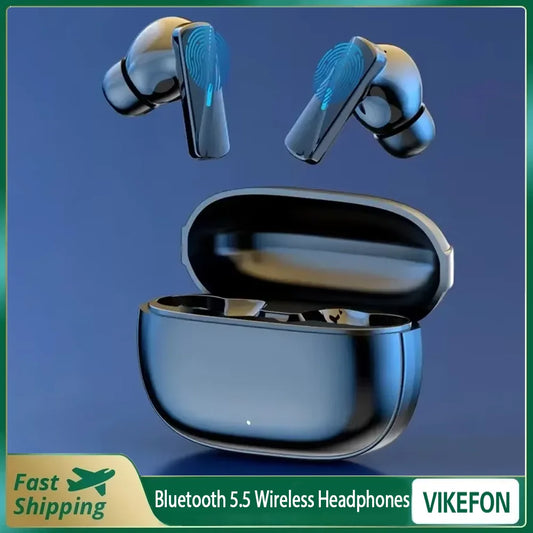 VIKEFON Wireless Bluetooth Earbuds Active Noise Cancelling In-Ear Headphones with Mic Volume Control