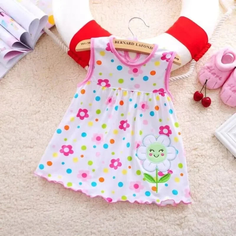 Girls Cotton Summer Dress with Embroidery