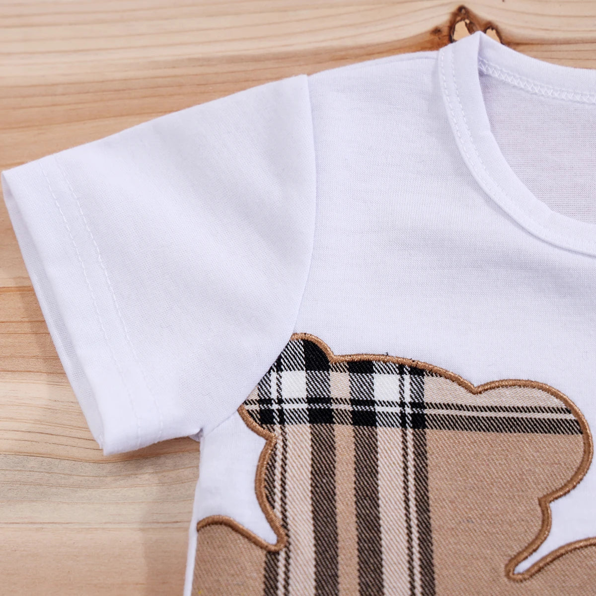 Cute Bear Print Baby Tee & Shorts Set 2PCS (3-24M)