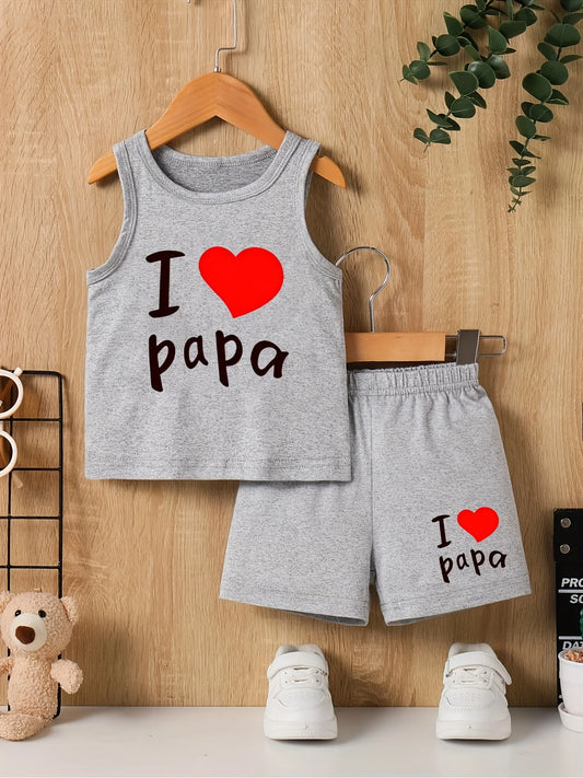 Summer Baby Boys 2PCS Vest & Shorts Outfit