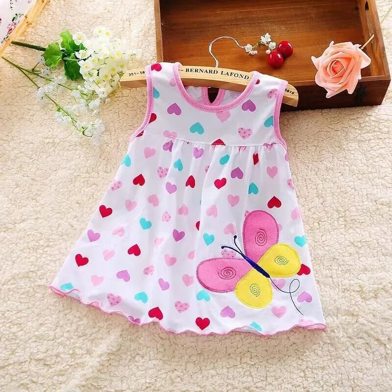 Girls Cotton Summer Dress with Embroidery