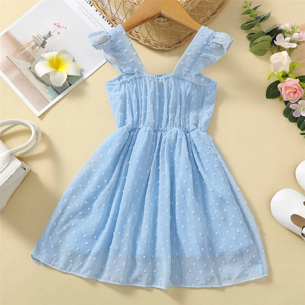Girls Seaside Party Ruffle Dress (1–6Y)