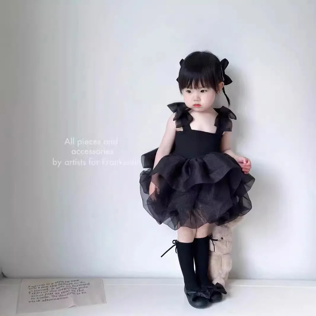 Infant Girls Fancy Black Birthday Dress
