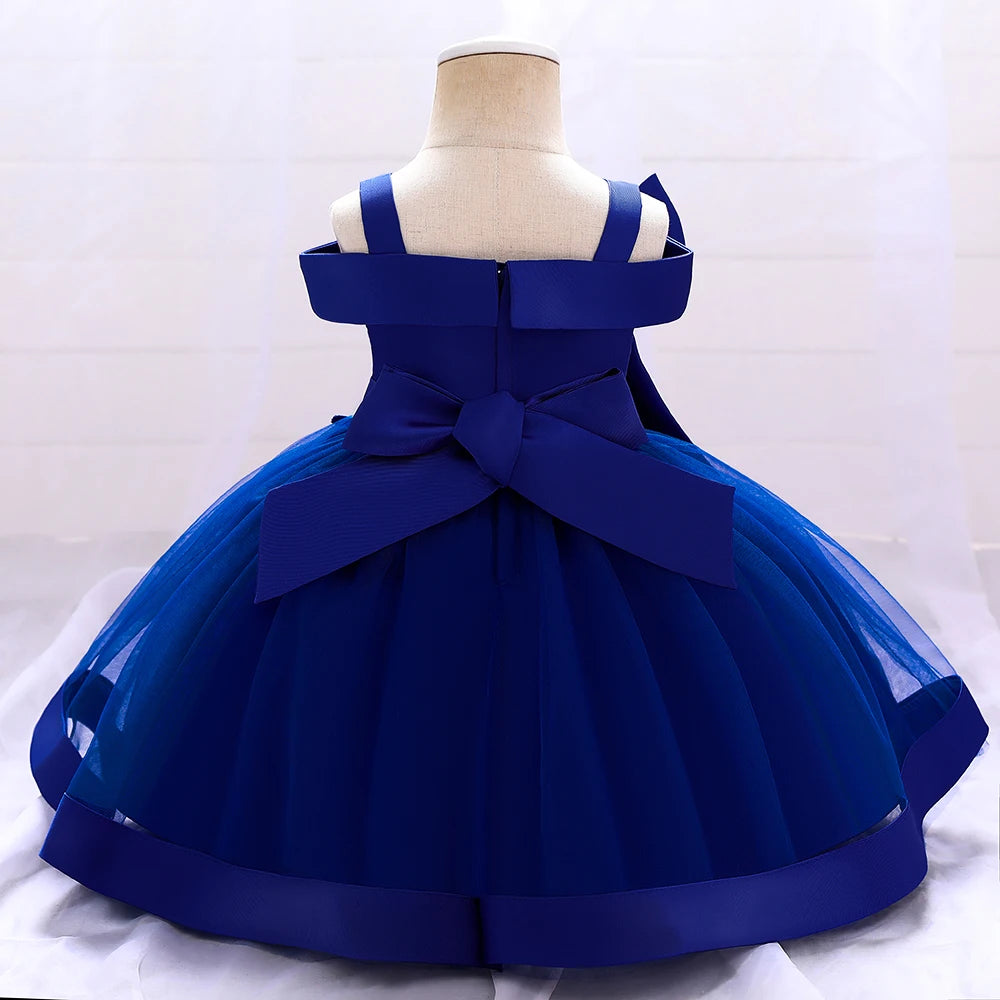 Baby Girl Lace Bow Princess Party Dress