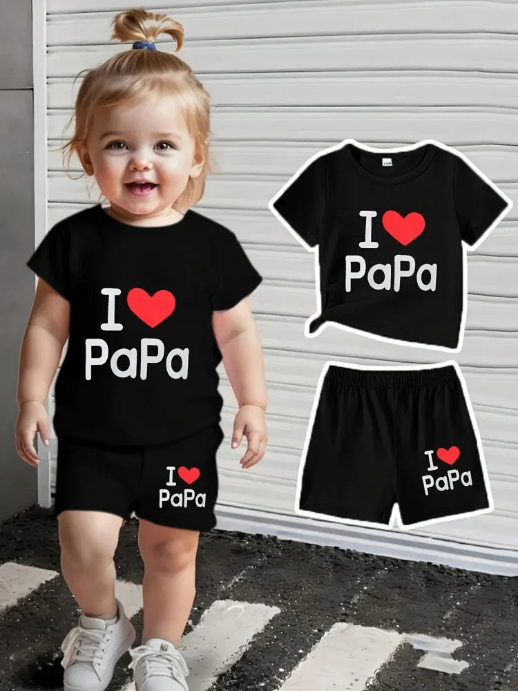 Baby 2-Piece I Love PaPa Summer Outfit