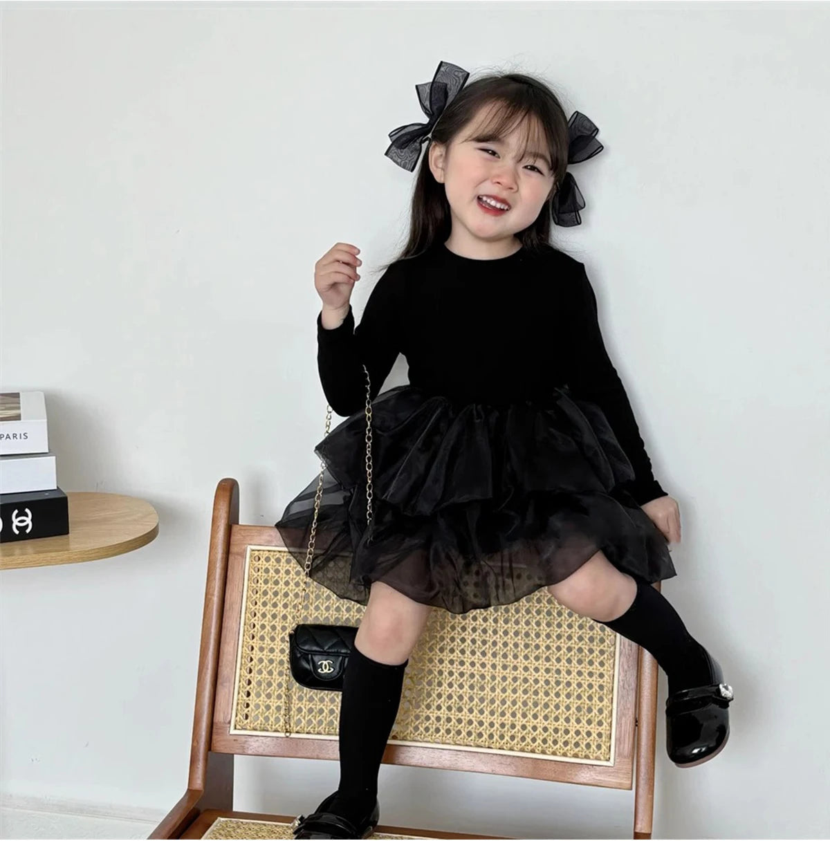 Infant Girls Fancy Black Birthday Dress