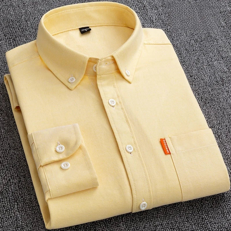 Men’s Cotton Oxford Plaid Shirt