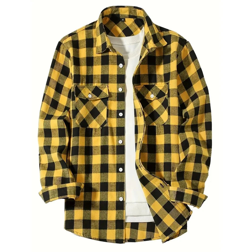 Men’s Single-Breast Long Sleeve Shirt
