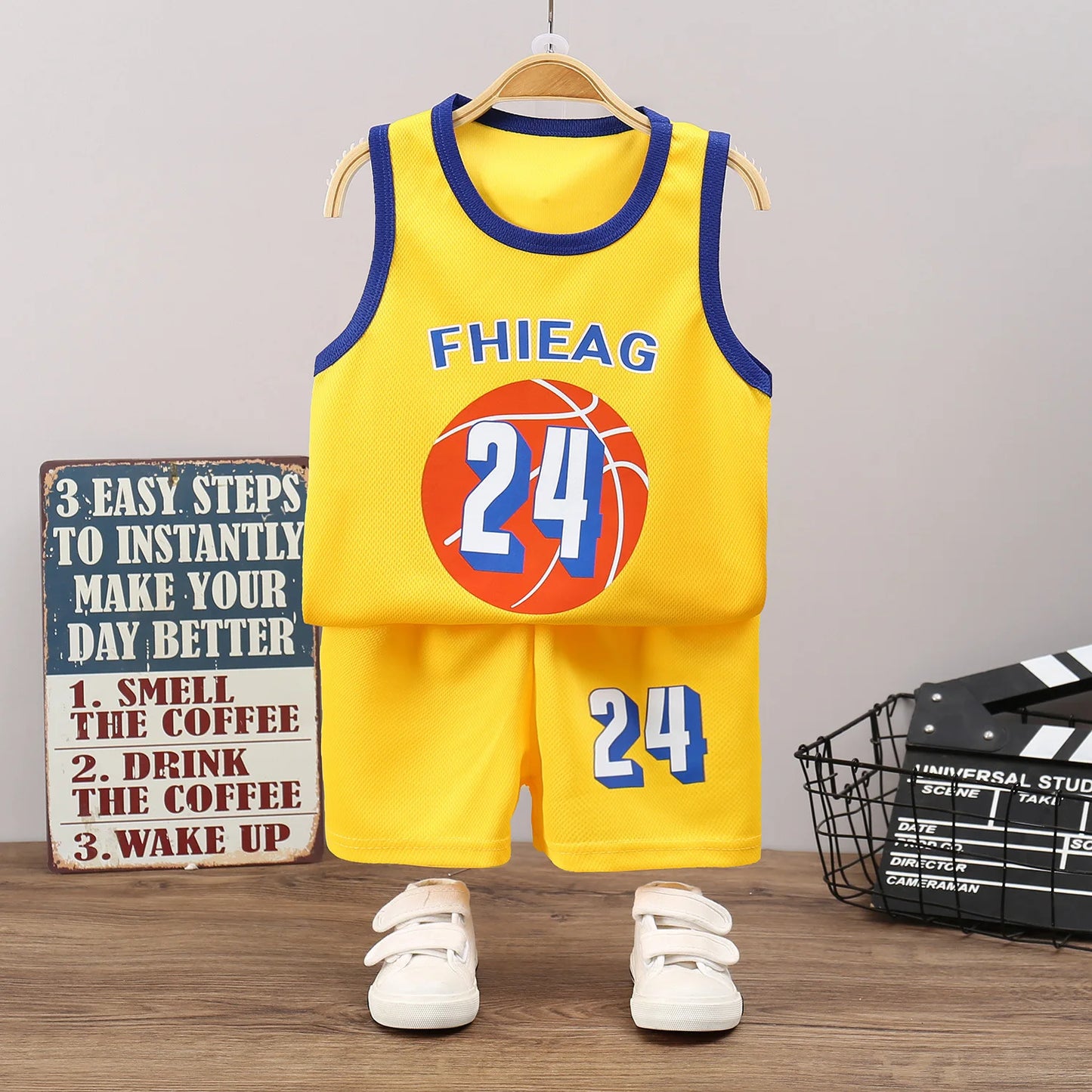 Kids Summer Sleeveless T-Shirt & Shorts Set
