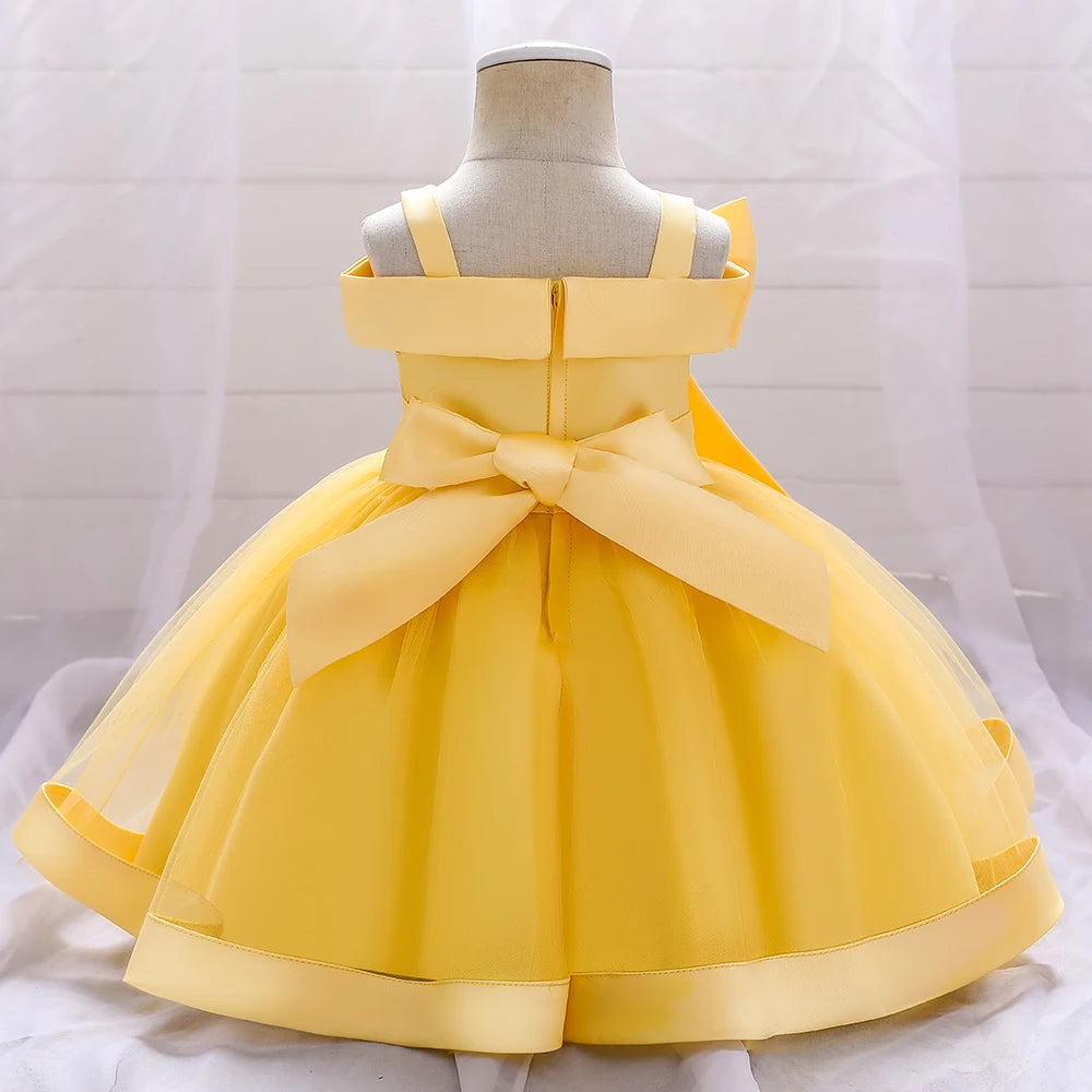 Baby Girl Lace Bow Princess Party Dress