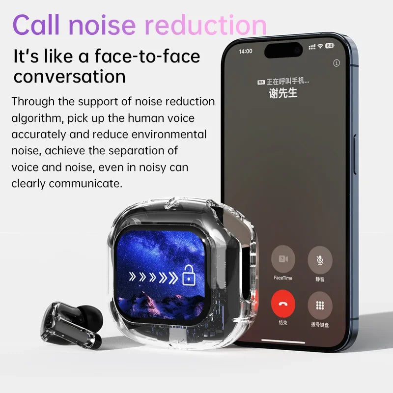 Beauddy TWS Wireless Earbuds Active Noise Cancelling Bluetooth In-Ear Headphones with Volume Control