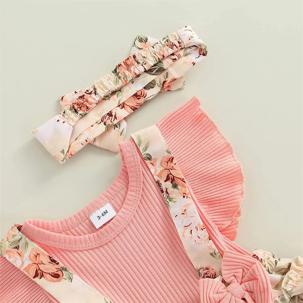 Baby Girl Butterfly Floral Ruffle Dress (0–18M)