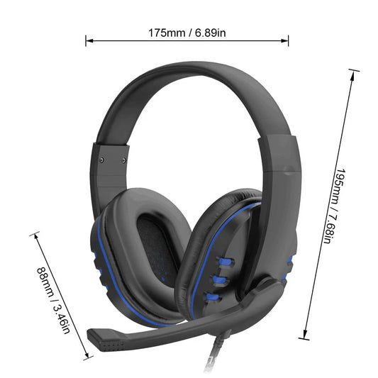 Wired Gaming Earphones with Mic In-Ear Headset 3.5mm Bass Sound for PC Mobile Video Game