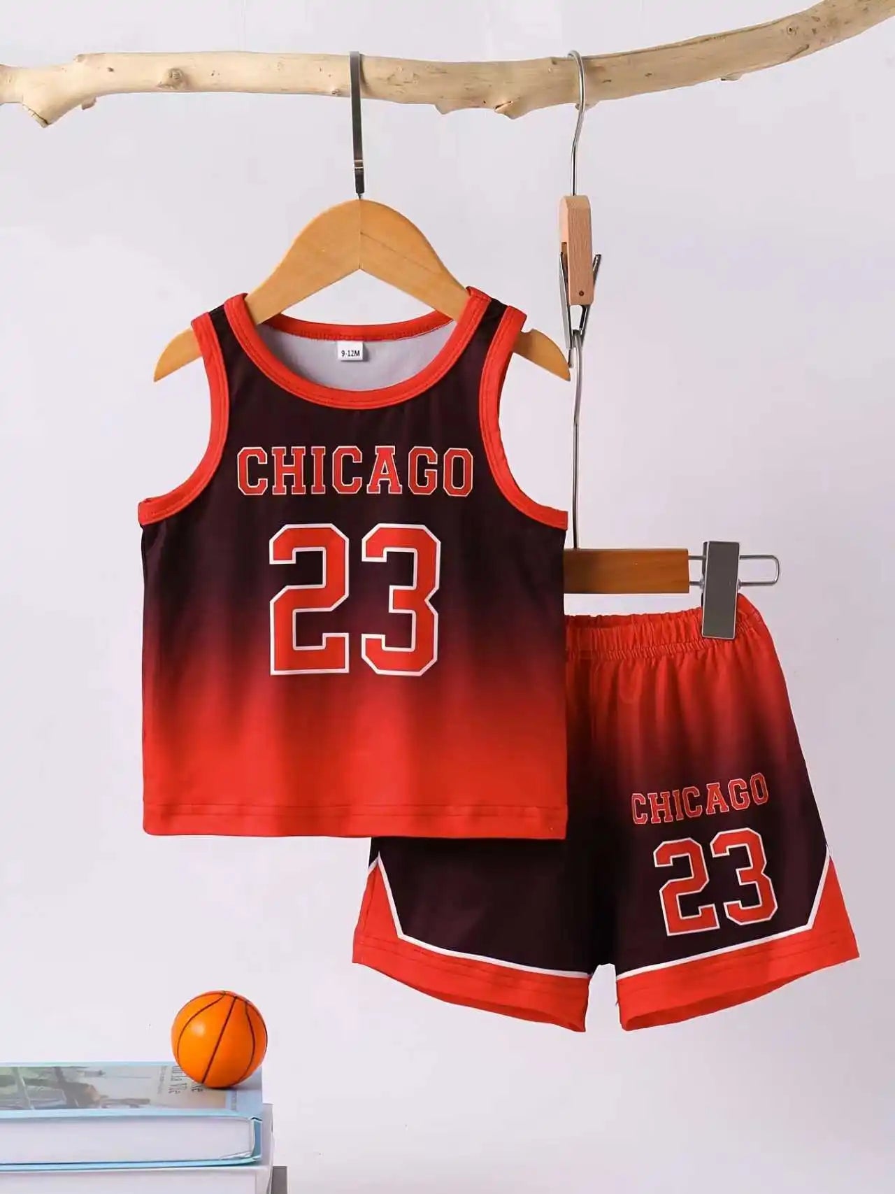 Baby Basketball Jersey Set 23 – Sleeveless Top & Shorts