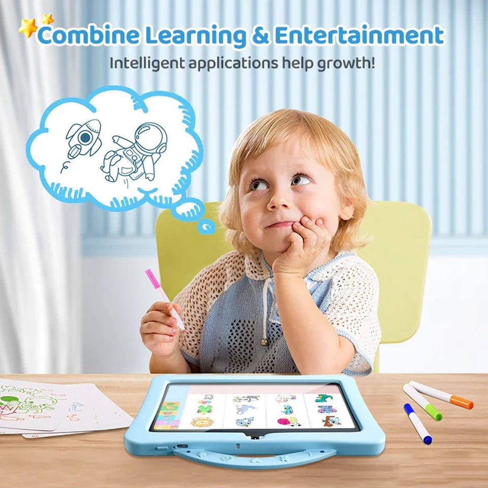 Tablet For Kids Android LCD Tablet Slot Eye Protection Learning Tablet