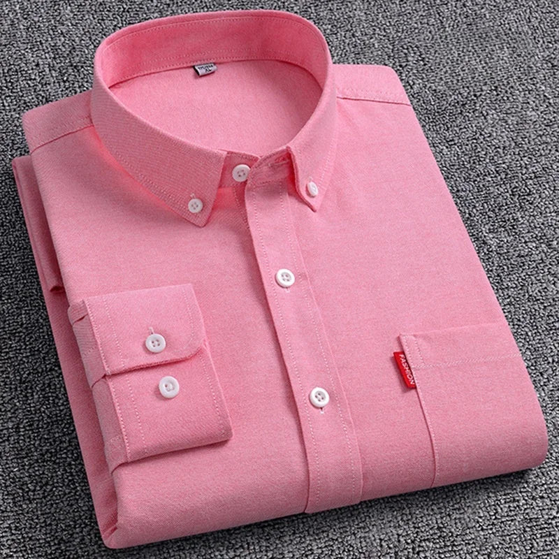 Men’s Cotton Oxford Plaid Shirt