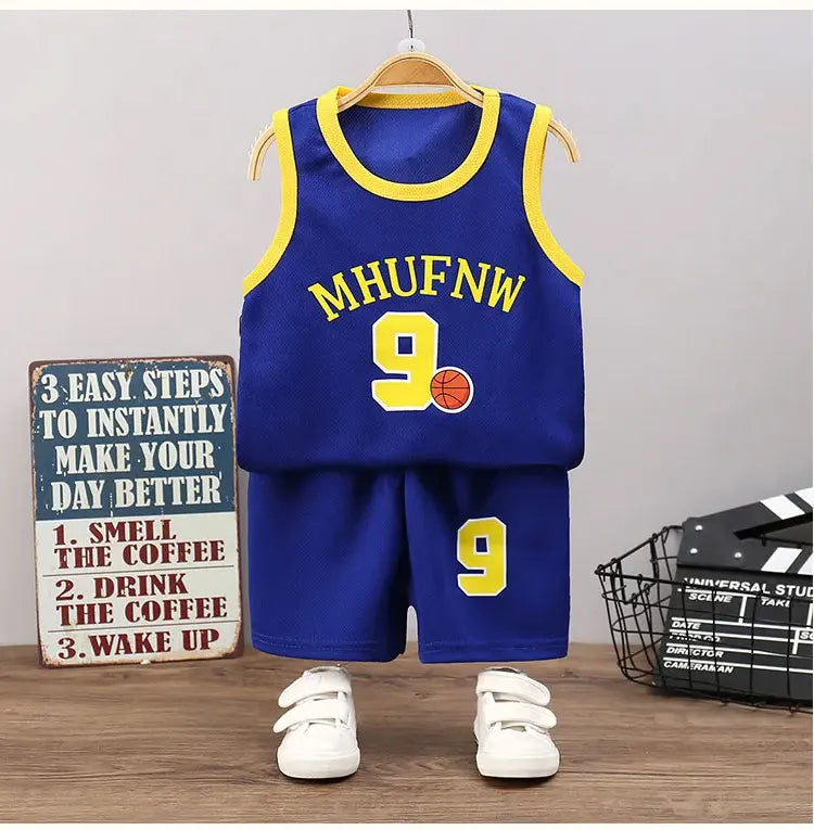 Kids Summer Sleeveless T-Shirt & Shorts Set