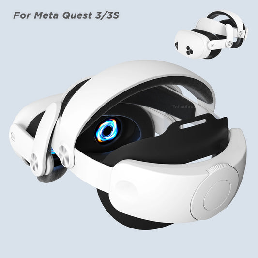 VR Head Strap for Meta Quest 3/3S Adjustable Comfort Headband Replacement Strap