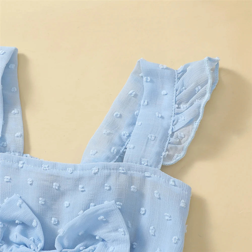 Girls Seaside Party Ruffle Dress (1–6Y)