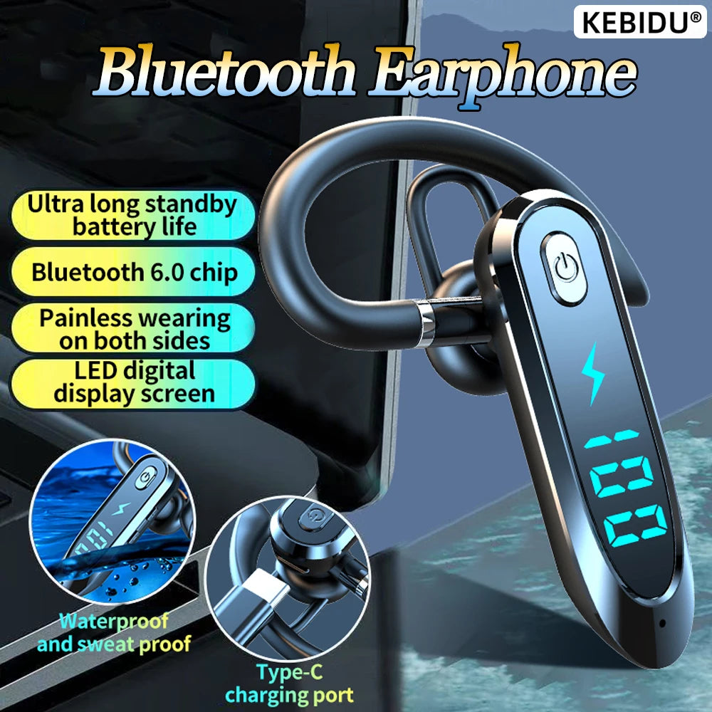 Bluetooth 6.0 Ear Hook Wireless Earbuds