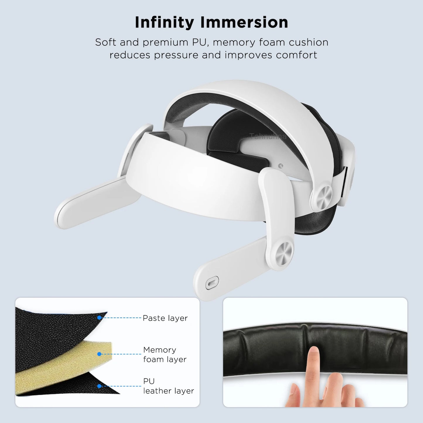 VR Head Strap for Meta Quest 3/3S Adjustable Comfort Headband Replacement Strap