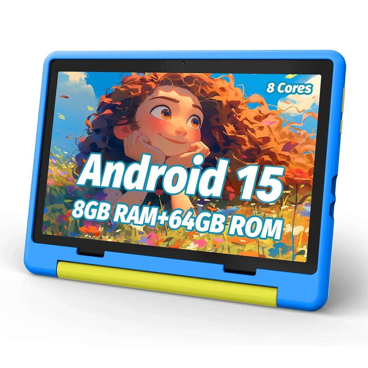 Kid Tablet Android 15 Tablet for Kids 10 inch 8GB+64GB 8-Core with Case