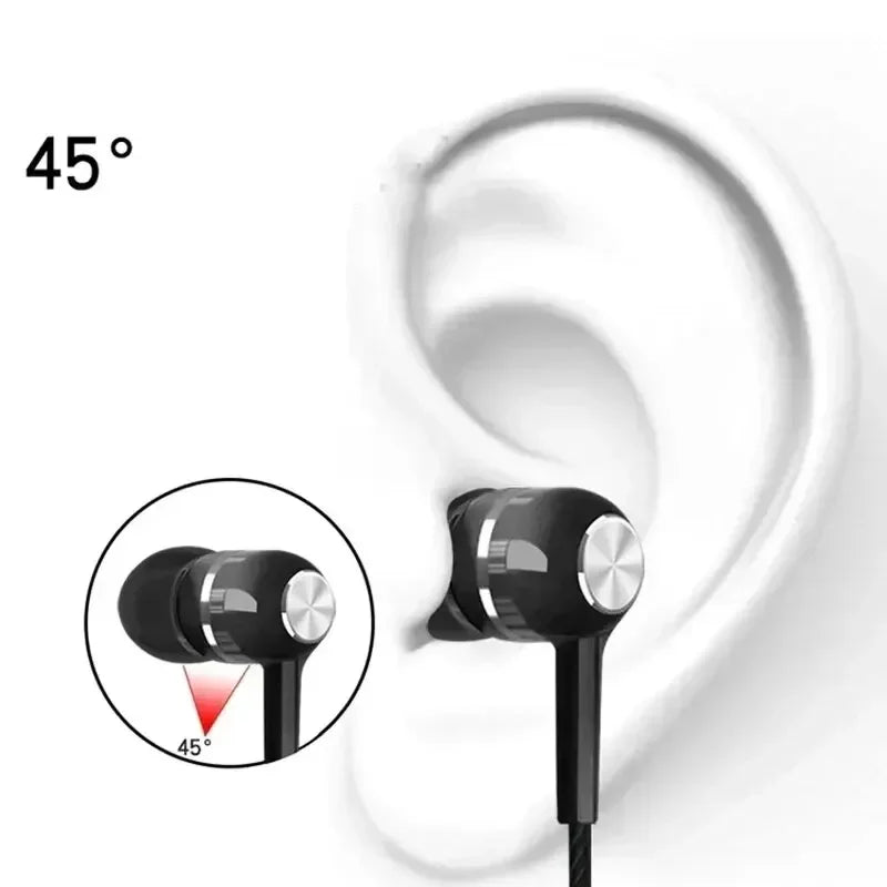Wired Bluetooth In-Ear Earphones with Mic Volume Control Dynamic Sound Headphones for Music & Calls