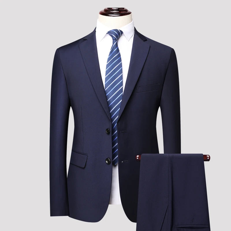 Suits for men, college students, civil servants, business interviews, formal wear, weddings, grooms, best men, two-piece suits
