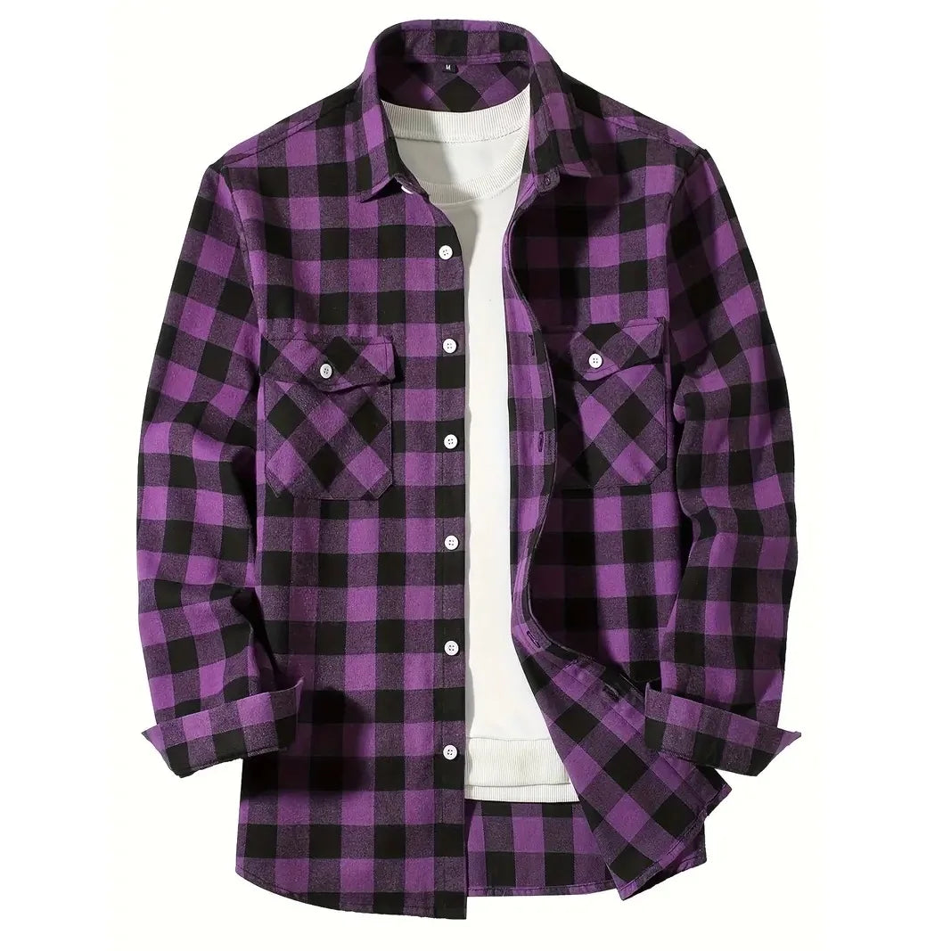 Men’s Single-Breast Long Sleeve Shirt