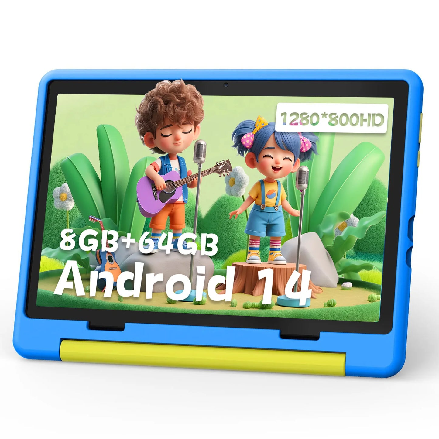 Kid Tablet Android 15 Tablet for Kids 10 inch 8GB+64GB 8-Core with Case