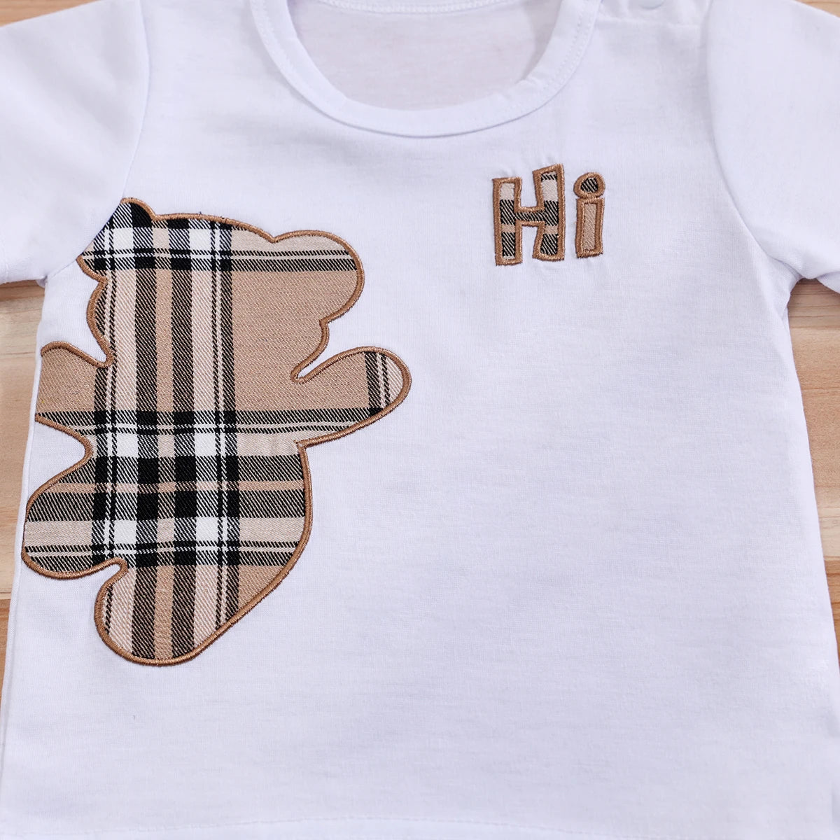 Cute Bear Print Baby Tee & Shorts Set 2PCS (3-24M)