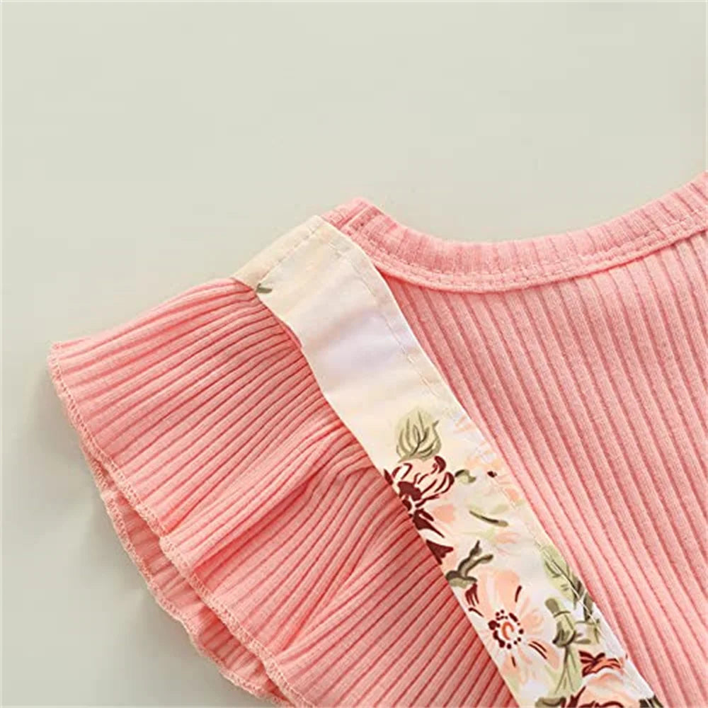 Baby Girl Butterfly Floral Ruffle Dress (0–18M)