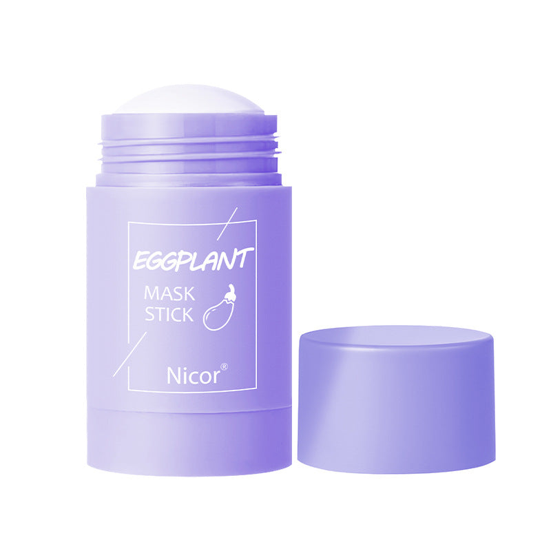 Green Tea Cleansing Mask Stick Oil Control Acne Removal Eggplant Face Mask Deep Pore Clean Brightening Skin Care