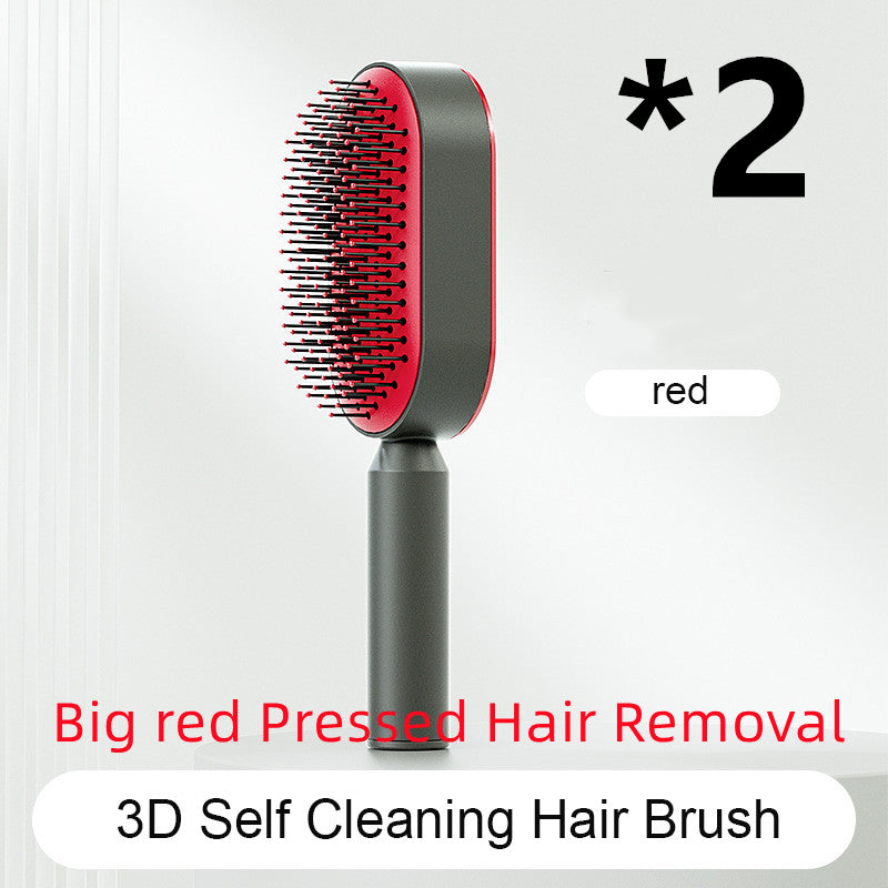Self Cleaning Hairbrush 3D Air Cushion Detangling Brush Anti Static Scalp Massage No Pull Hair Comb