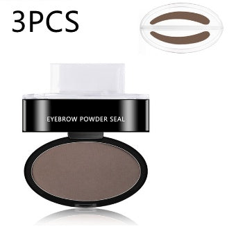 Eyebrow Stamp Kit Waterproof Long Lasting Brow Powder Stamp Shaping Kit Natural Quick Makeup Tool
