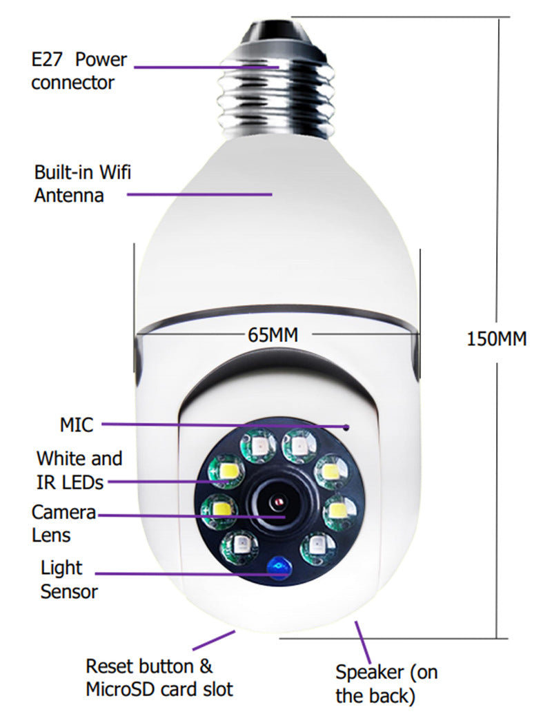 4X Zoom WiFi Home Security Camera
