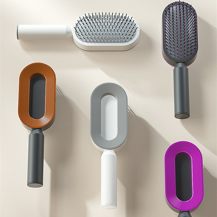Self Cleaning Hairbrush 3D Air Cushion Detangling Brush Anti Static Scalp Massage No Pull Hair Comb