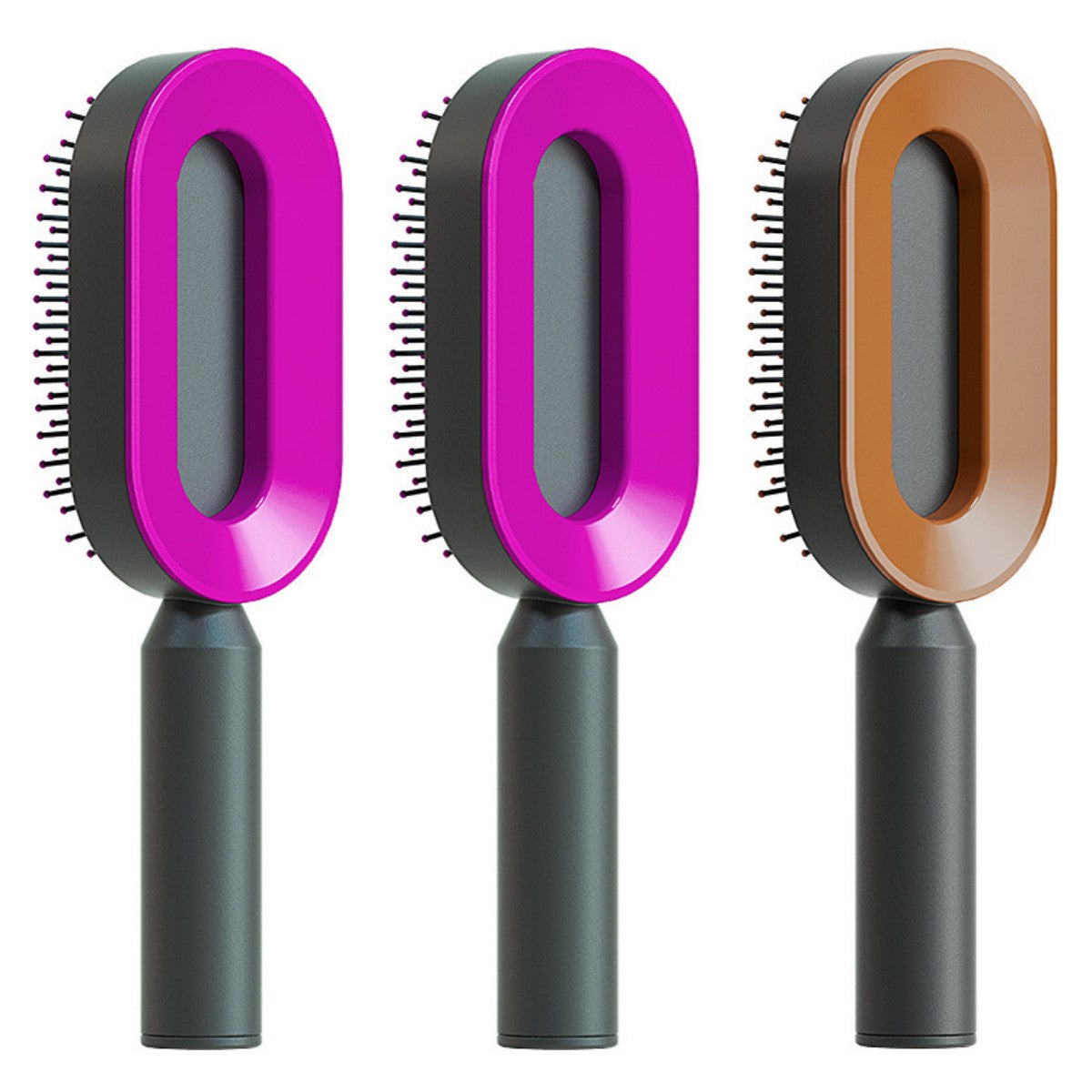 Self Cleaning Hairbrush 3D Air Cushion Detangling Brush Anti Static Scalp Massage No Pull Hair Comb