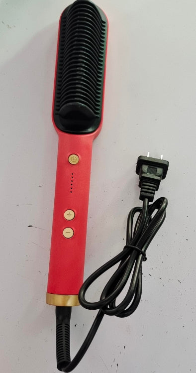 Hair Straightener Brush 2 in 1 Curl & Straight Styler Fast Heating Ceramic Anti Scald Hair Styling Tool