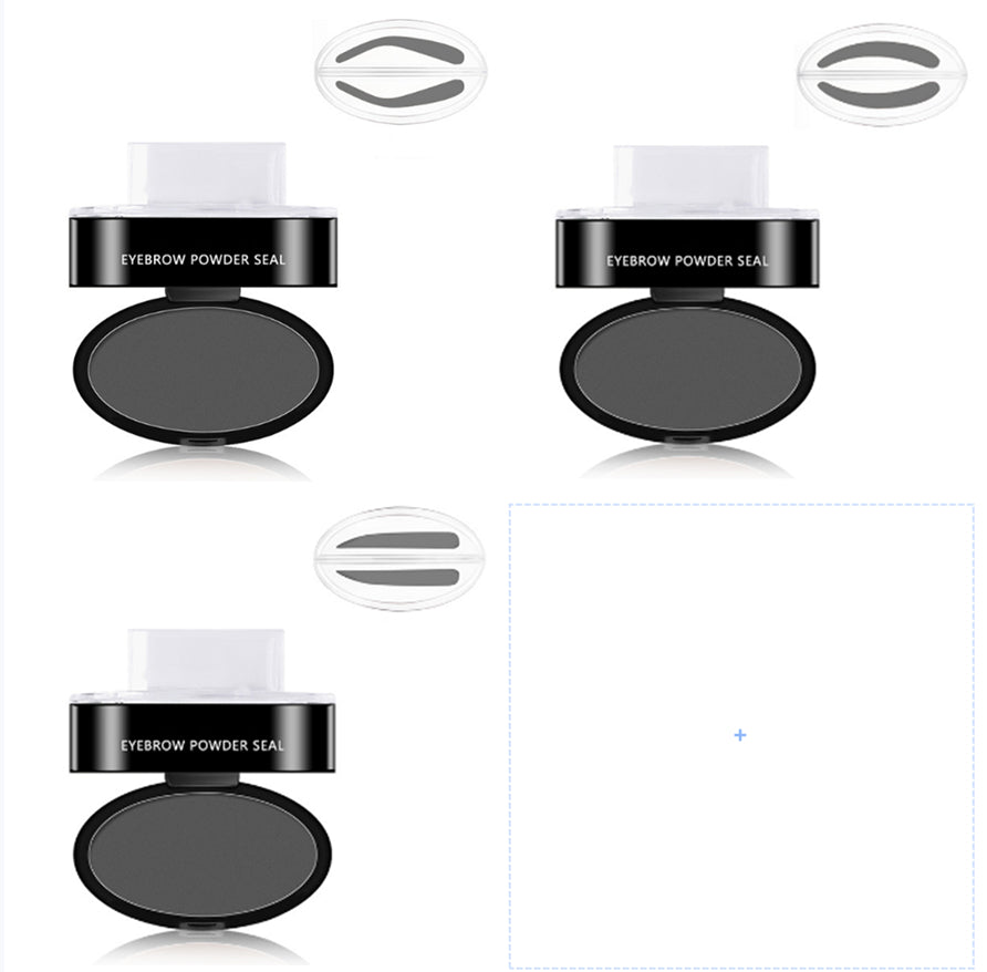 Eyebrow Stamp Kit Waterproof Long Lasting Brow Powder Stamp Shaping Kit Natural Quick Makeup Tool
