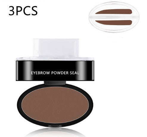 Eyebrow Stamp Kit Waterproof Long Lasting Brow Powder Stamp Shaping Kit Natural Quick Makeup Tool